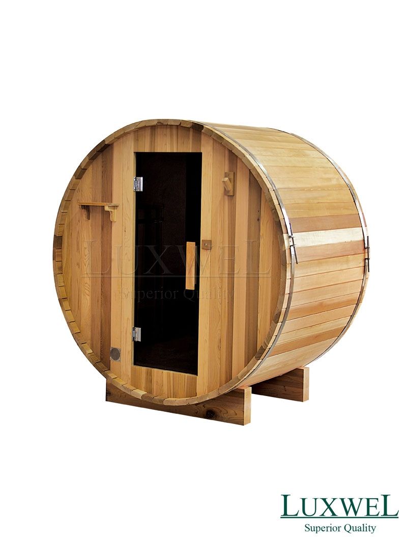 Luxwel Superior Knotless Cedar Wood Barrel Sauna